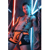 Breedwell Harnais Neo Camo Noir-orange Neon